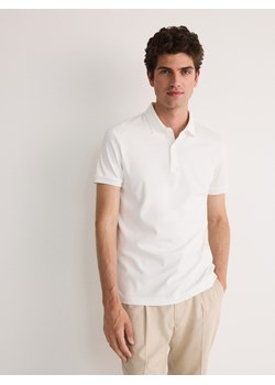 Reserved - Koszulka polo slim - złamana biel ze sklepu Reserved w kategorii T-shirty męskie - zdjęcie 173436666