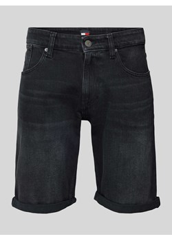 Szorty jeansowe o kroju slim fit z wyhaftowanym logo model ‘RONNIE’ ze sklepu Peek&Cloppenburg  w kategorii Spodenki męskie - zdjęcie 173437535