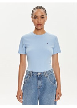 Tommy Hilfiger T-Shirt New Cody WW0WW40587 Błękitny Slim Fit ze sklepu MODIVO w kategorii Bluzki damskie - zdjęcie 173438047