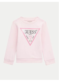 Guess Bluza K4YQ10 KA6R3 Różowy Regular Fit ze sklepu MODIVO w kategorii Bluzy dziewczęce - zdjęcie 173438149