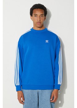 adidas Originals bluza Oversize Crew męska kolor niebieski wzorzysta IZ2479 ze sklepu ANSWEAR.com w kategorii Bluzy męskie - zdjęcie 173439279