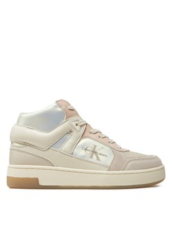 Sneakersy Calvin Klein Jeans Basket Cupsole High Mix Ml Mtr YW0YW01489 Biały ze sklepu eobuwie.pl w kategorii Buty sportowe damskie - zdjęcie 173439627