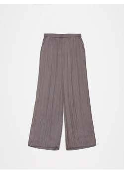 Mohito - Brązowe spodnie z szeroką nogawką - szary ze sklepu Mohito w kategorii Spodnie damskie - zdjęcie 173441527