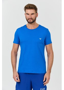 EMPORIO ARMANI Niebieski t-shirt basique, Wybierz rozmiar XXL ze sklepu outfit.pl w kategorii T-shirty męskie - zdjęcie 173441985