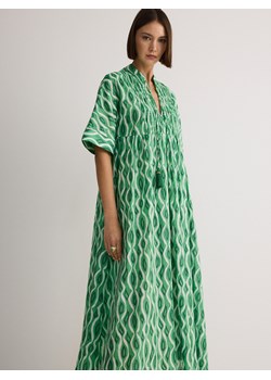 Reserved - Bawełniana sukienka - zielony ze sklepu Reserved w kategorii Sukienki - zdjęcie 173442427