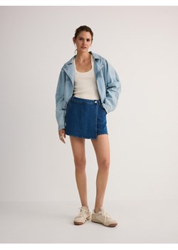 Reserved - Jeansowe spódnico-szorty - granatowy ze sklepu Reserved w kategorii Spódnice - zdjęcie 173442987
