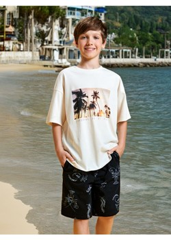Sinsay - Koszulka z nadrukiem - kremowy ze sklepu Sinsay w kategorii T-shirty chłopięce - zdjęcie 173443486