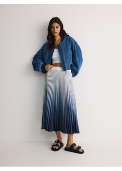 Reserved - Plisowana spódnica midi - jasnoniebieski ze sklepu Reserved w kategorii Spódnice - zdjęcie 173445768