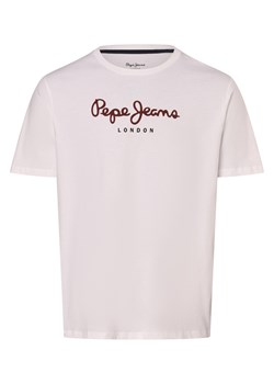 Pepe Jeans Koszulka męska - Eggo N Mężczyźni Bawełna biały nadruk ze sklepu vangraaf w kategorii T-shirty męskie - zdjęcie 173445848