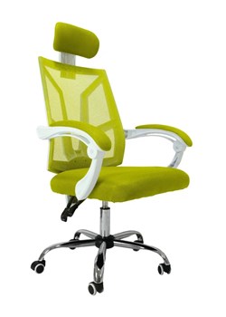 Zielony biurowy fotel obrotowy - Roiso ze sklepu Edinos.pl w kategorii Krzesła biurowe - zdjęcie 173446416