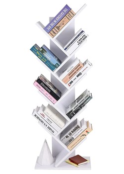 Regał Drzewko Biały Nowoczesny Dąb W9-A38 ze sklepu Edinos.pl w kategorii Regały i witryny - zdjęcie 173446448