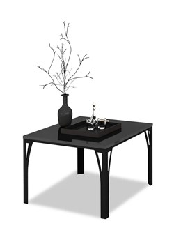 Czarny stolik kawowy z metalowym stelażem - Horix 4X ze sklepu Edinos.pl w kategorii Stoliki kawowe - zdjęcie 173446759