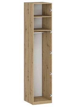 Korpus szafy z dwiema półkami i drążkiem 50 cm dąb artisan - Jonix 7X ze sklepu Edinos.pl w kategorii Szafy - zdjęcie 173446815