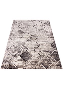 Nowoczesny dywan w beżowo-brązowy wzór geometryczny - Uwis 9X ze sklepu Edinos.pl w kategorii Dywany - zdjęcie 173447019