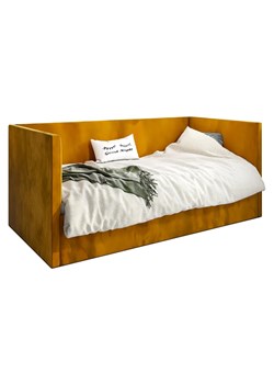 Musztardowe łóżko sofa z pojemnikiem Somma 5X - 3 rozmiary ze sklepu Edinos.pl w kategorii Łóżka i materace - zdjęcie 173447289