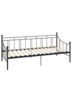 Czarne metalowe łóżko 90x200 cm P1-L94 - id: 39396 - marki Elior - 173447357 Czarne metalowe łóżko 90x200 cm P1-L94 ze sklepu Edinos.pl w kategorii Łóżka i materace - zdjęcie 173447357