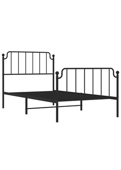 Czarne metalowe łóżko indusrialne 100x200cm - Barold ze sklepu Edinos.pl w kategorii Łóżka i materace - zdjęcie 173447429