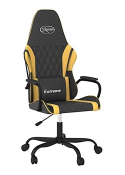 Czarno-złoty fotel gamingowy - Trapani 3X ze sklepu Edinos.pl w kategorii Krzesła biurowe - zdjęcie 173447436
