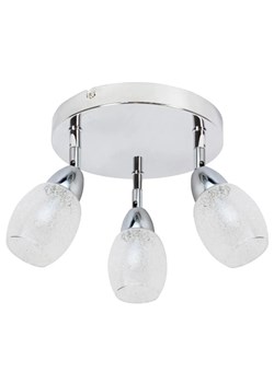Okrągły srebrny plafon led - K521-Boan ze sklepu Edinos.pl w kategorii Lampy sufitowe - zdjęcie 173447528