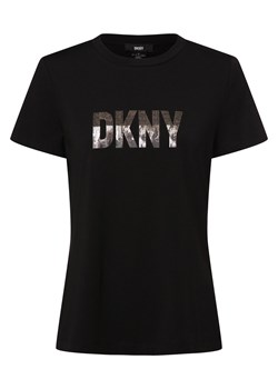 DKNY Koszulka damska Kobiety Bawełna czarny nadruk ze sklepu vangraaf w kategorii Bluzki damskie - zdjęcie 173449306