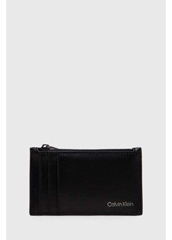 Calvin Klein portfel skórzany męski kolor czarny K50K512075 ze sklepu ANSWEAR.com w kategorii Portfele męskie - zdjęcie 173451489