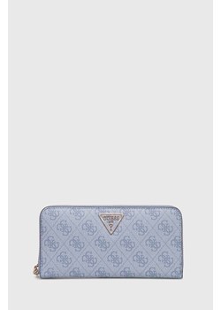 Guess portfel damski kolor niebieski ze sklepu ANSWEAR.com w kategorii Portfele damskie - zdjęcie 173451686