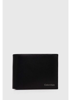 Calvin Klein portfel skórzany męski kolor czarny K50K512078 ze sklepu ANSWEAR.com w kategorii Portfele męskie - zdjęcie 173451705