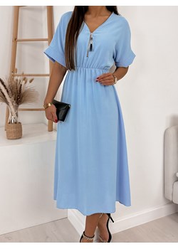 sukienka lilliana błekitna uni ze sklepu UBRA w kategorii Sukienki - zdjęcie 173451848