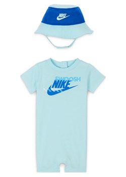 Zestaw rampers i kapelusz dla niemowląt Nike Sportswear PE (0–9 M) - Niebieski ze sklepu Nike poland w kategorii Odzież dla niemowląt - zdjęcie 173452818
