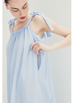 H & M - MAMA Krepowana sukienka Before & After - Niebieski ze sklepu H&M w kategorii Sukienki ciążowe - zdjęcie 173452935