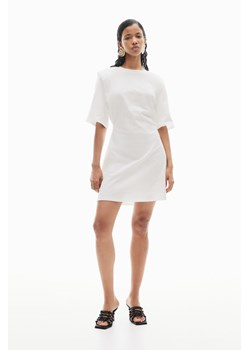 H & M - Sukienka T-shirtowa z watowanymi ramionami - Biały ze sklepu H&M w kategorii Sukienki - zdjęcie 173452986