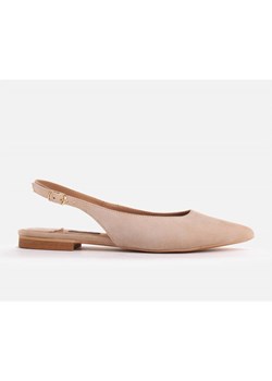 Marco Shoes Sandały z naturalnego zamszu w kolorze beżowym ze sklepu ButyModne.pl w kategorii Balerinki - zdjęcie 173453059