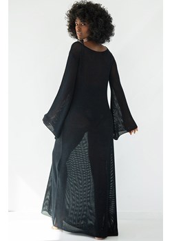 Długa czarna ażurowa sukienka F1870, Kolor czarny, Rozmiar S/M, Fobya ze sklepu Primodo w kategorii Sukienki - zdjęcie 173453887