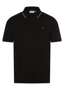 Calvin Klein Męska koszulka polo Mężczyźni Bawełna czarny jednolity ze sklepu vangraaf w kategorii T-shirty męskie - zdjęcie 173455579