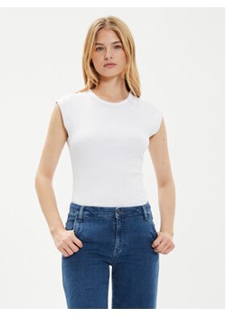 Brave Soul T-Shirt LTS-149LILYWH Biały Straight Fit ze sklepu MODIVO w kategorii Bluzki damskie - zdjęcie 173456706