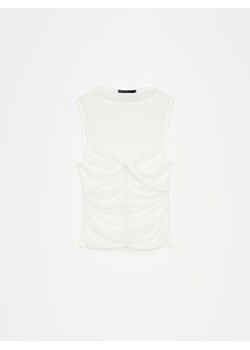 Mohito - Bluzka z marszczeniami - biały ze sklepu Mohito w kategorii Bluzki damskie - zdjęcie 173456948