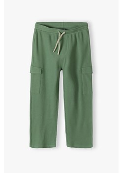 Zielone dresowe spodnie Wide Leg - Limited Edition ze sklepu 5.10.15 w kategorii Spodnie chłopięce - zdjęcie 173458357