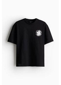 H & M - T-shirt z nadrukiem Loose Fit - Czarny ze sklepu H&M w kategorii Bluzki damskie - zdjęcie 173462607