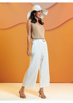 Sinsay - Spodnie - kremowy ze sklepu Sinsay w kategorii Spodnie damskie - zdjęcie 173462958