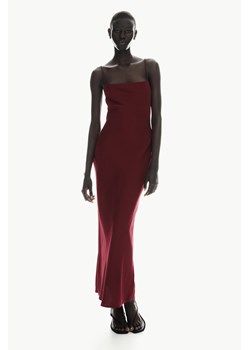 H & M - Satynowa sukienka z odkrytymi plecami - Czerwony ze sklepu H&M w kategorii Sukienki - zdjęcie 173463499