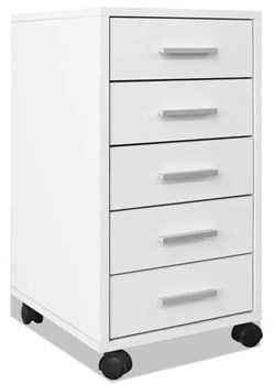 Biała szafka pod biurko z szufladami - Malkena ze sklepu Edinos.pl w kategorii Meble biurowe - zdjęcie 173464015