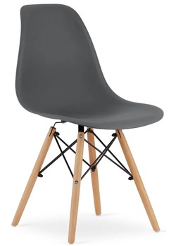 Komplet ciemnoszarych krzeseł skandynawskich 4szt. - Naxin 4S ze sklepu Edinos.pl w kategorii Krzesła - zdjęcie 173464158