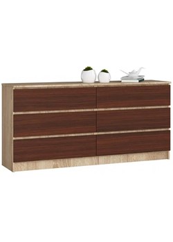 Klasyczna komoda z szufladami dąb sonoma + wenge - Kali 3X ze sklepu Edinos.pl w kategorii Komody - zdjęcie 173464267
