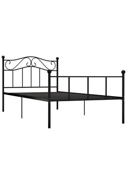 Czarne loftowe metalowe łóżko 90x200 cm - Okla ze sklepu Edinos.pl w kategorii Łóżka i materace - zdjęcie 173465058