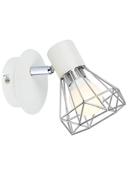 Biały metalowy kinkiet - K522-Gemon ze sklepu Edinos.pl w kategorii Lampy ścienne - zdjęcie 173465309