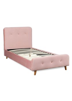 Różowe młodzieżowe łóżko tapicerowane 90x200 - Entido ze sklepu Edinos.pl w kategorii Łóżka i materace - zdjęcie 173465329