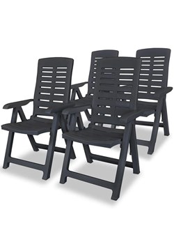 Zestaw szarych krzeseł ogrodowych - Elexio 3Q ze sklepu Edinos.pl w kategorii Krzesła ogrodowe - zdjęcie 173465689
