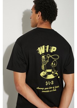 Carhartt WIP t-shirt bawełniany Friendship męski kolor czarny z nadrukiem I033641.1XBXX ze sklepu PRM w kategorii T-shirty męskie - zdjęcie 173466159