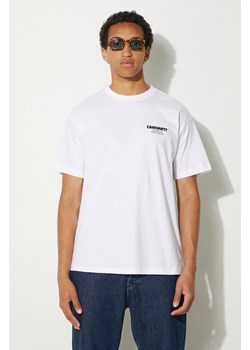 Carhartt WIP t-shirt bawełniany Ducks męski kolor biały z nadrukiem I033662.02XX ze sklepu PRM w kategorii T-shirty męskie - zdjęcie 173466165