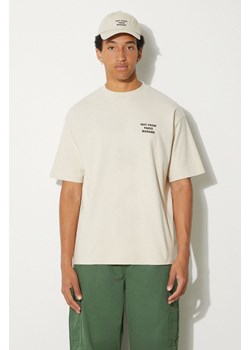 Drôle de Monsieur t-shirt bawełniany Le T-Shirt Slogan męski kolor beżowy z nadrukiem PERM-TS203-CO002-MT ze sklepu PRM w kategorii T-shirty męskie - zdjęcie 173466179